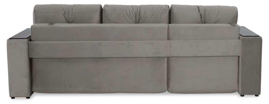 Прямой диван-кровать Спинер, раскладной, серый, 256х108х90 см (изображение №12)