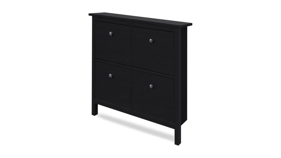 Обувница - аналог IKEA HEMNES / ХЕМНЭС/ ХЕМНЕС / КЫМОР / ИКЕА 106х101x22 см, черный (изображение №1)