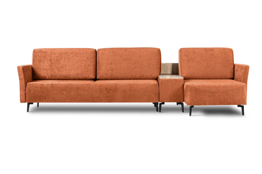 Диван-кровать Тенериф 2, велюровый, раскладной, терракотовый шенилл, 334х156х93 см (изображение №1)