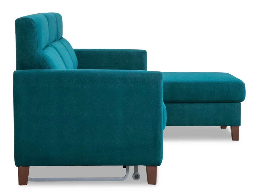 Диван-кровать Марсель со спальным местом синий с мелкими разводами 228х160х97 см (изображение №7)