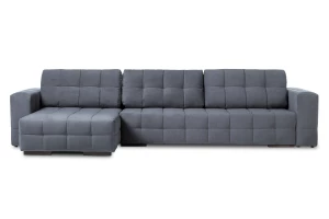 Диван-кровать Реал 2, велюровый, раскладной, серый велюр, 350х180х90 см