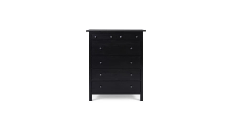 Комод с 6 ящиками - аналог IKEA HEMNES / ХЕМНЭС/ ХЕМНЕС / КЫМОР / ИКЕА 108х131х50 см, черный (изображение №2)