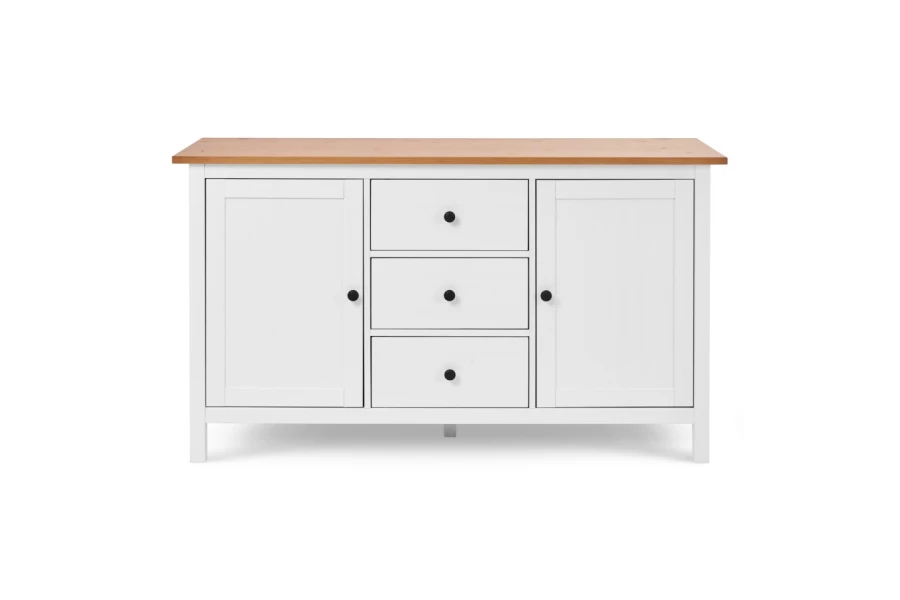 Сервант - аналог IKEA HEMNES / ХЕМНЭС/ ХЕМНЕС / КЫМОР / ИКЕА 157х89х47 см, белый/светло коричневый (изображение №2)