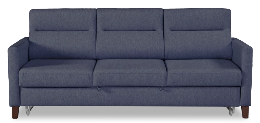 Диван-кровать Марсель велюровый, синий, 223х90х99 см (изображение №4)