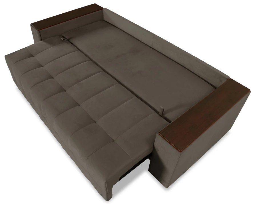 Диван-кровать Элегант, песочно-серый, 253х106х99 см (изображение №11)