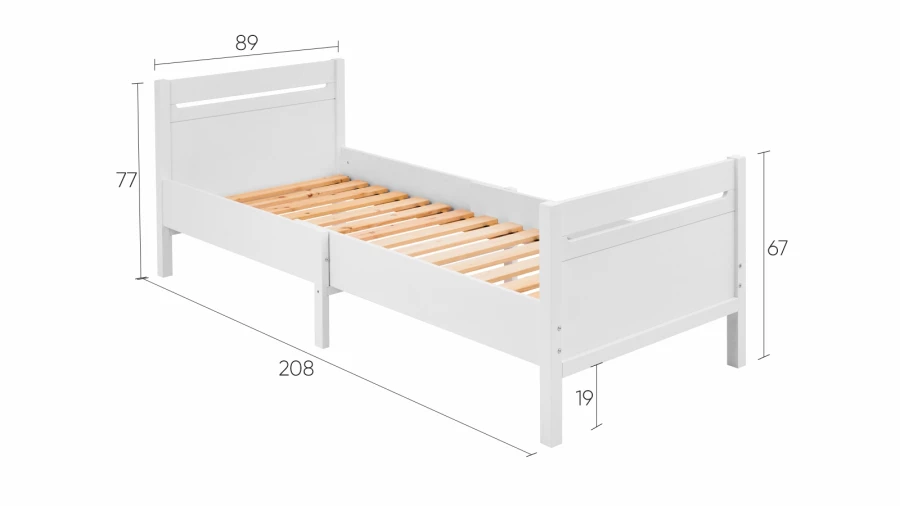 Кровать детская  раздвижная - аналог IKEA /СЫНОД/ИКЕА 80х200 см, белый (изображение №6)