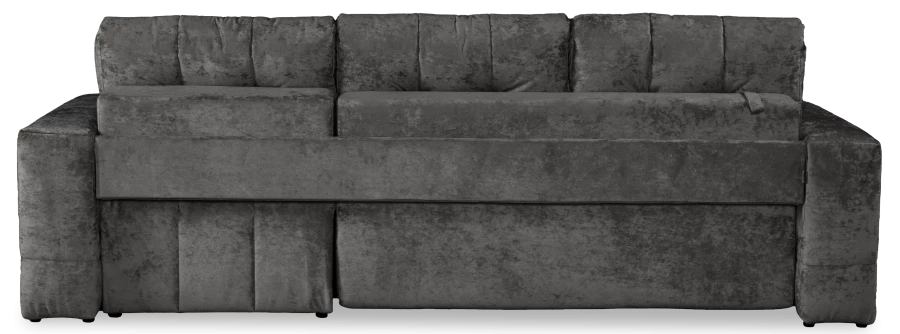 Угловой диван-кровать Реал, темно-серый, 228х160х97 см (изображение №6)