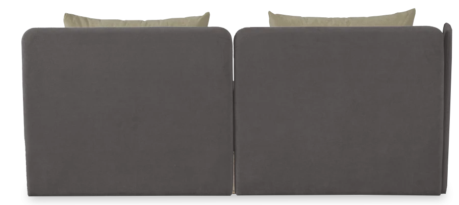 Диван-кровать Орлеан велюровый, раскладной, с ящиком для белья, механизм Книжка, светло песочный велюр, 198х88х81 см (изображение №12)