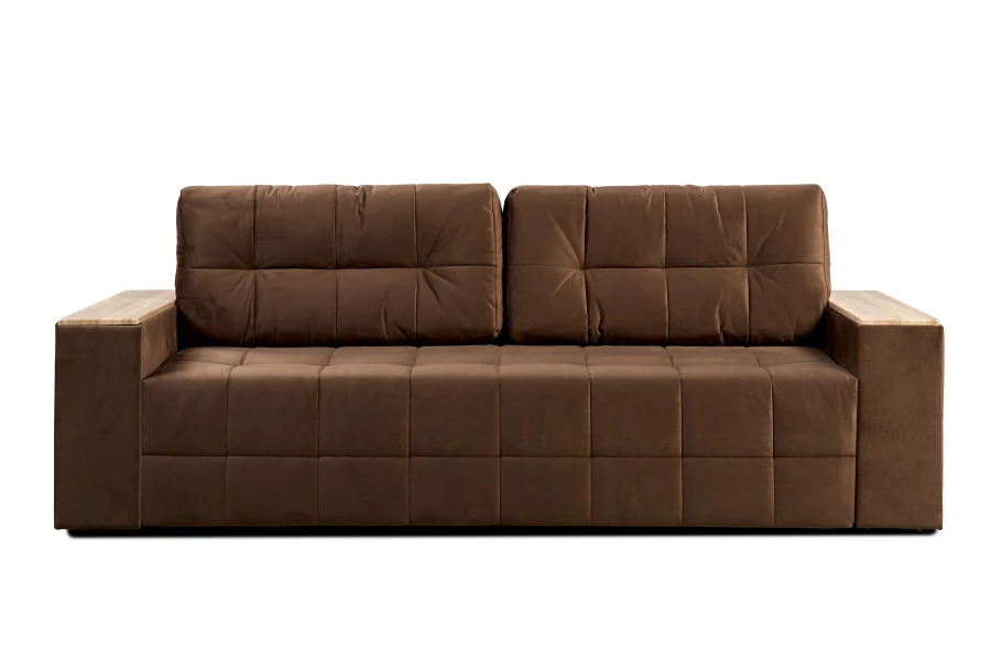 Диван-кровать Элегант 2022 ,коричневый 253х106х99 см (изображение №1)
