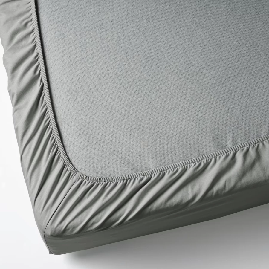 Простыня натяжная - аналог IKEA DVALA, 90х200, серый (изображение №3)