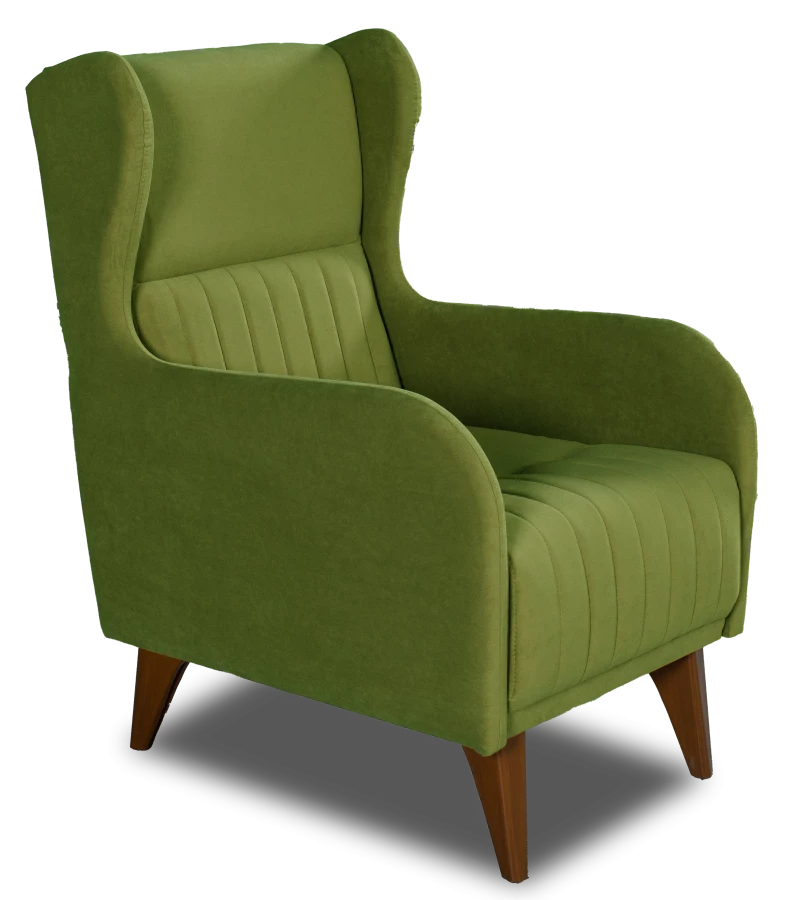 Кресло мягкое Градара, нераскладной, велюр, болотно-зеленый, 66х84х102 см (изображение №4)