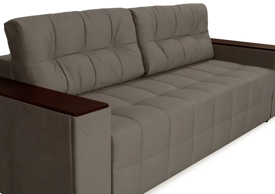 Диван-кровать Элегант, песочно-серый, 253х106х99 см (изображение №8)