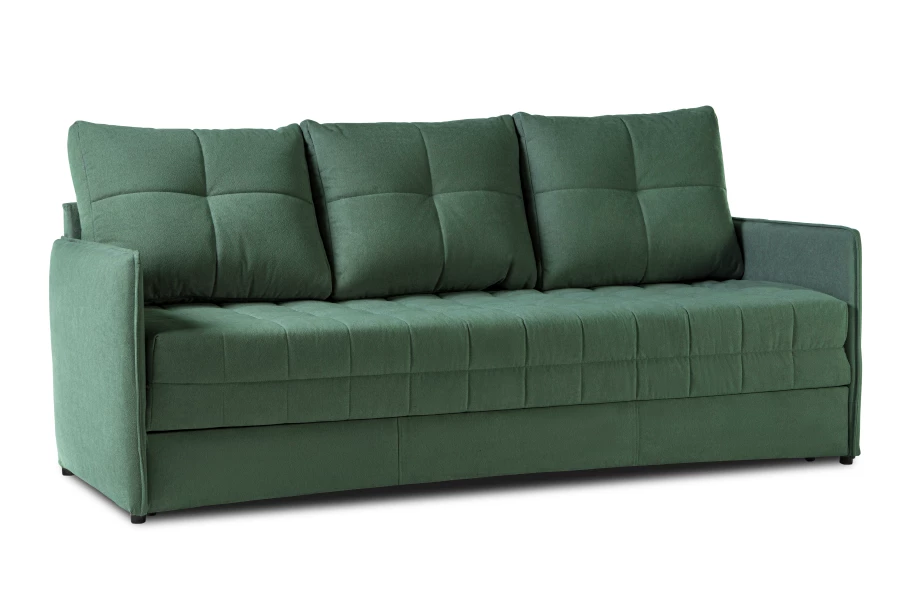 Диван-кровать Панда, велюровый, раскладной, зеленый, 215х92х100 см (изображение №1)