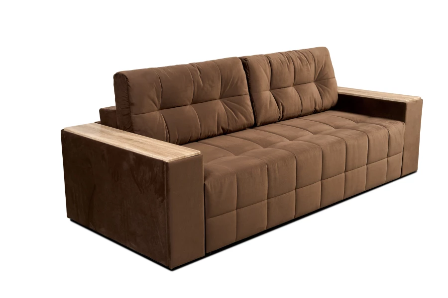 Диван-кровать Элегант 2022 ,коричневый 253х106х99 см (изображение №4)