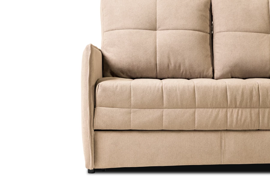 Диван-кровать Панда, велюровый, раскладной, бежевый, 215х92х100 см (изображение №5)