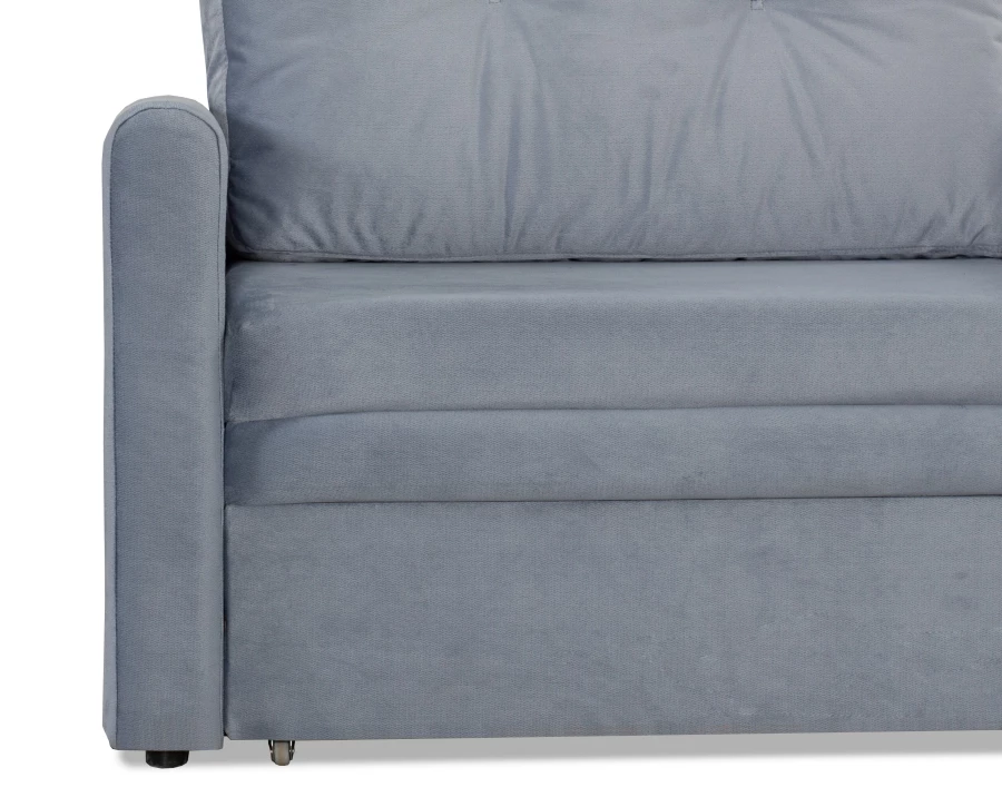 Прямой диван-кровать Юнат 2, раскладной, серо-голубой, 106х87х94 см (изображение №5)