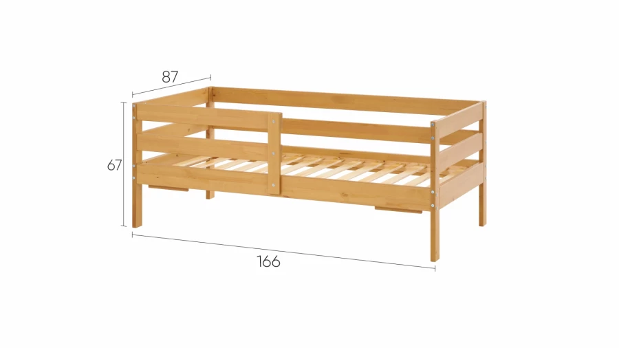 Кровать детская - аналог IKEA / ОШ/ИКЕА 140х200 см, светло-коричневая (изображение №5)