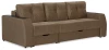 Прямой диван-кровать Спинер, раскладной, коричневый, 256х108х90 см