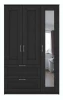 Шкаф комбинированный 3 двери и 2 ящика СИРИУС - аналог IKEA BRIMNES, Дуб Венге (изображение №2)