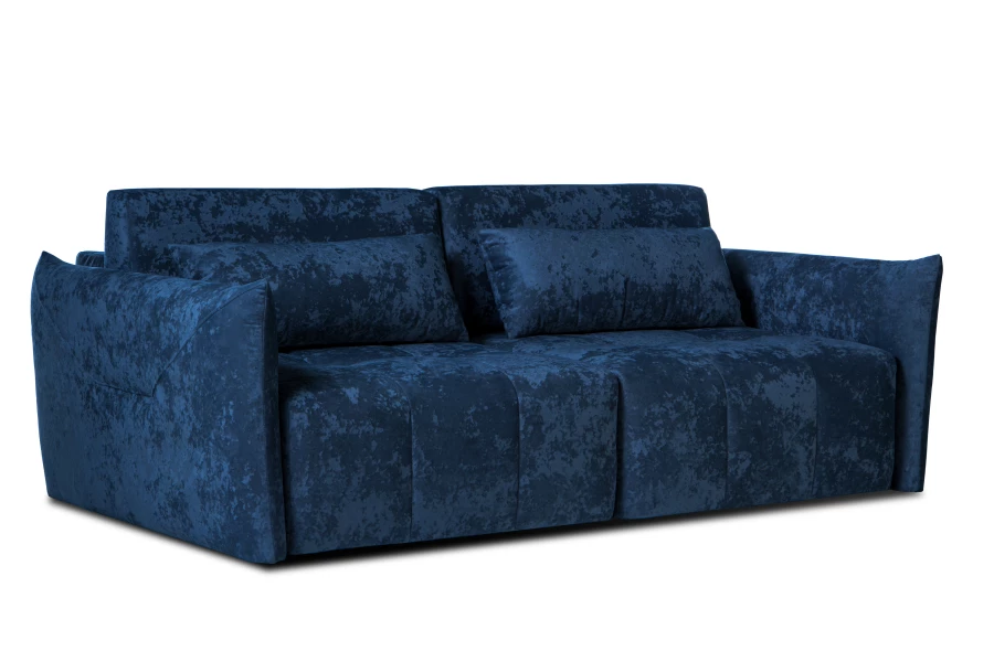 Диван-кровать Таип 2, велюровый, раскладной, темно-синий, 235х128х86 см (изображение №4)