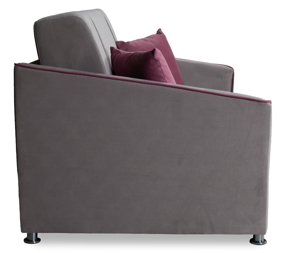 Прямой диван-кровать Милан, велюровый, раскладной, светло-серый, 149х99х91 см (изображение №10)