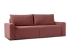 Диван-кровать Халиф 2, велюровый, раскладной, темно бордово розовый шенилл с мелким букле, 241х102х92 см