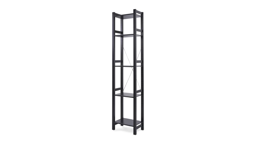 Стеллаж 5 полок - аналог IKEA/IVAR/ИВАР/УДОРА/ ИКЕА,  49x210x30см, черный (изображение №1)