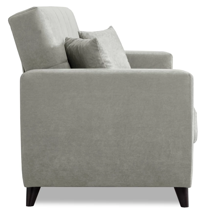 Диван-кровать Бетти 2, велюровый, раскладной, серый, 236х88х96 см (изображение №9)