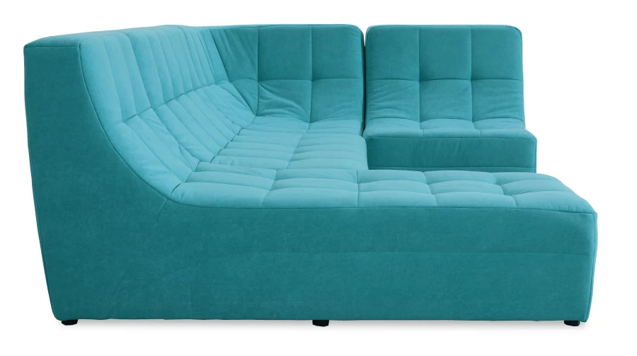 Угловой диван-кровать Палладиум 2, модульный, темно-голубой, 325х185х88 см (изображение №4)