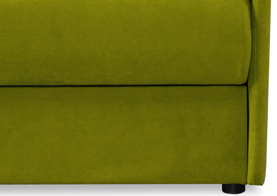 Диван-кровать, Орлеан велюровый, раскладной, с ящиком для белья, механизм Книжка, светло-серый велюр,  198х88х81 см (изображение №8)