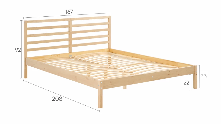 Кровать - аналог IKEA IDANAS/IDANÄS/ТИРАНА/ИКЕА 160х200 см, под беленый дуб (изображение №5)