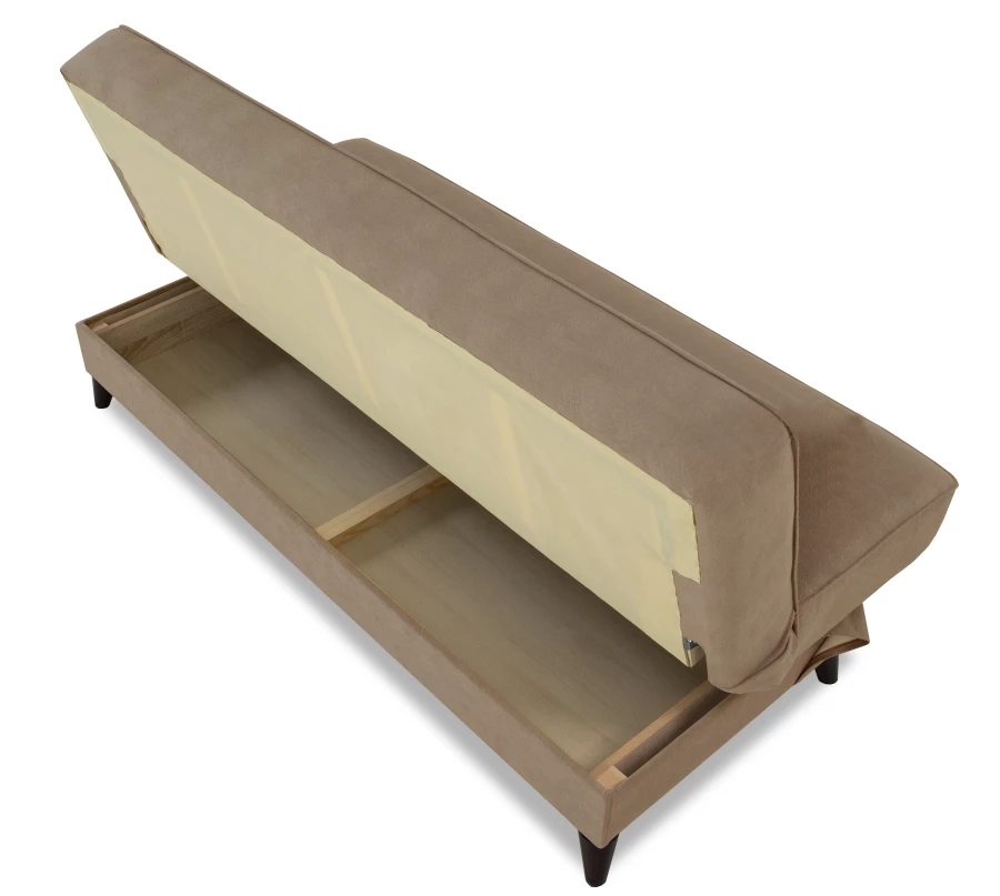 Прямой диван Наварра 2 ,серо-коричневый, 187х87х90 см (изображение №3)