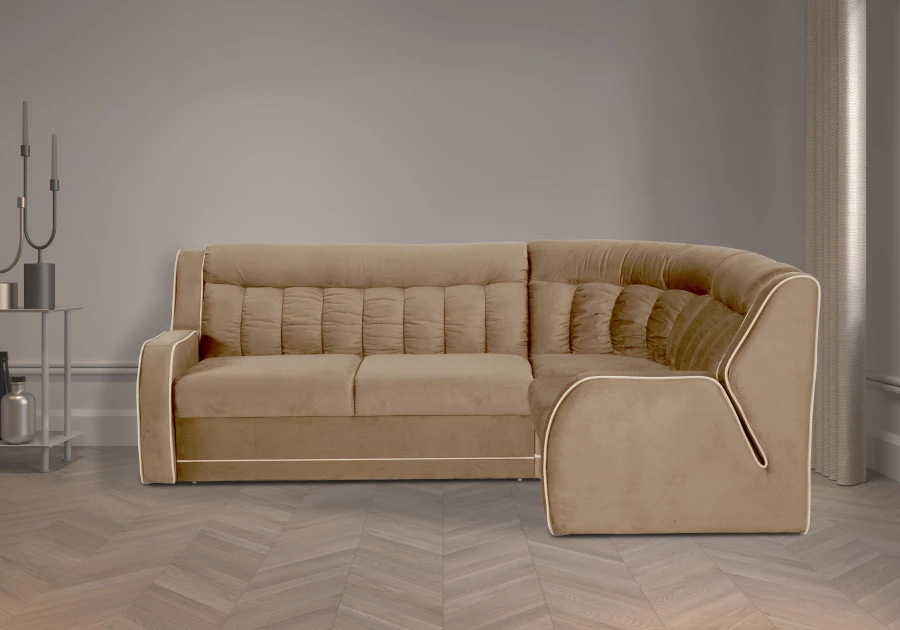 Угловой диван-кровать Блистер 2, какао, 259х183х97 см (изображение №11)