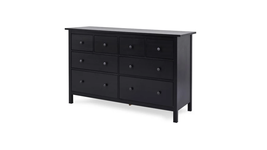 Комод с 8 ящиками - аналог IKEA HEMNES / ХЕМНЭС/ ХЕМНЕС / КЫМОР / ИКЕА 108х131х50 см, черный (изображение №1)