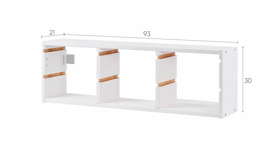 Полка навесная - аналог IKEA TROFAST/ТРУФАСТ/СЫНОД, 93x30x21см,  белый (изображение №7)