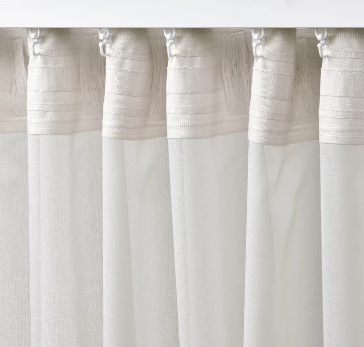 ROSENROBINIA Полупрозрачная штора, 1 шт., белая, 300х250 см (изображение №5)