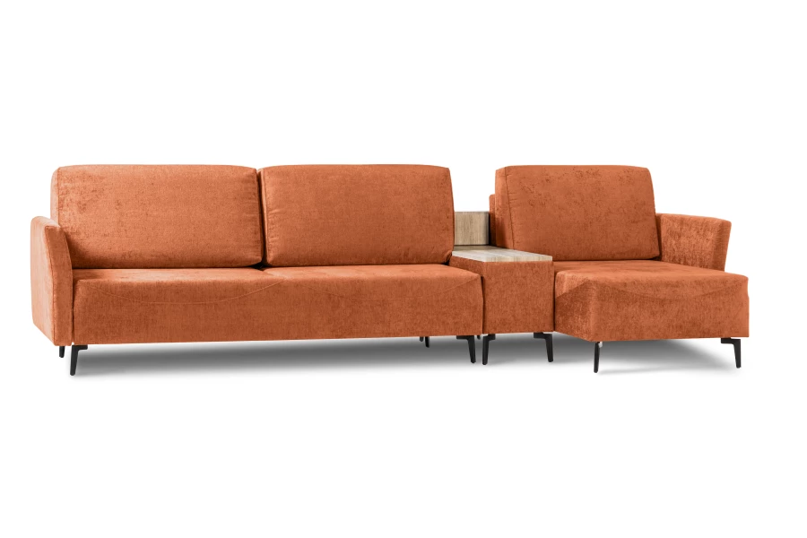 Диван-кровать Тенериф 2, велюровый, раскладной, терракотовый шенилл, 334х156х93 см (изображение №2)