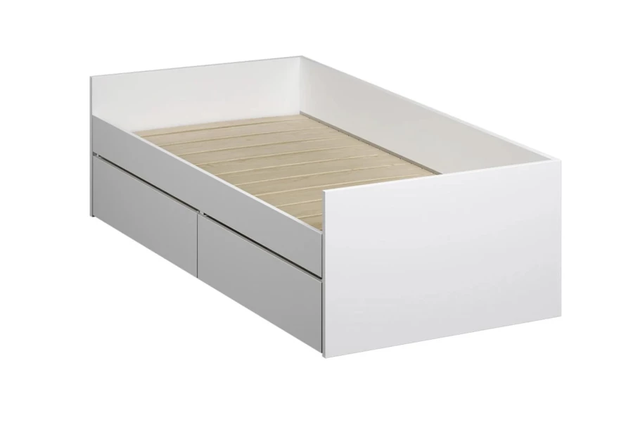 Кровать раздвижная Кастор - аналог IKEA KULLEN,90х200,белая (изображение №1)