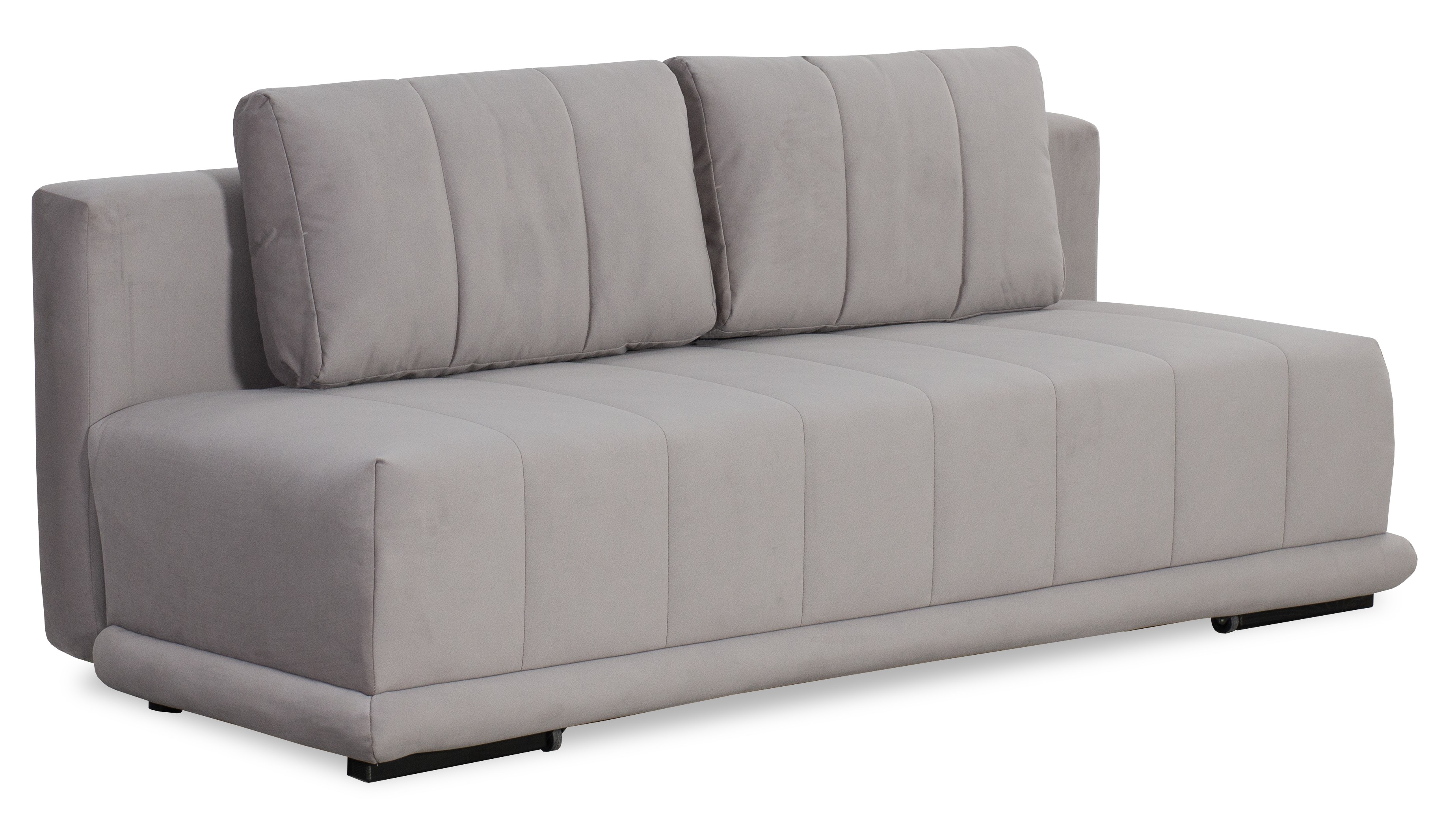 Диван-кровать Флорида, велюровый, светло-серый, 201х90х90 см