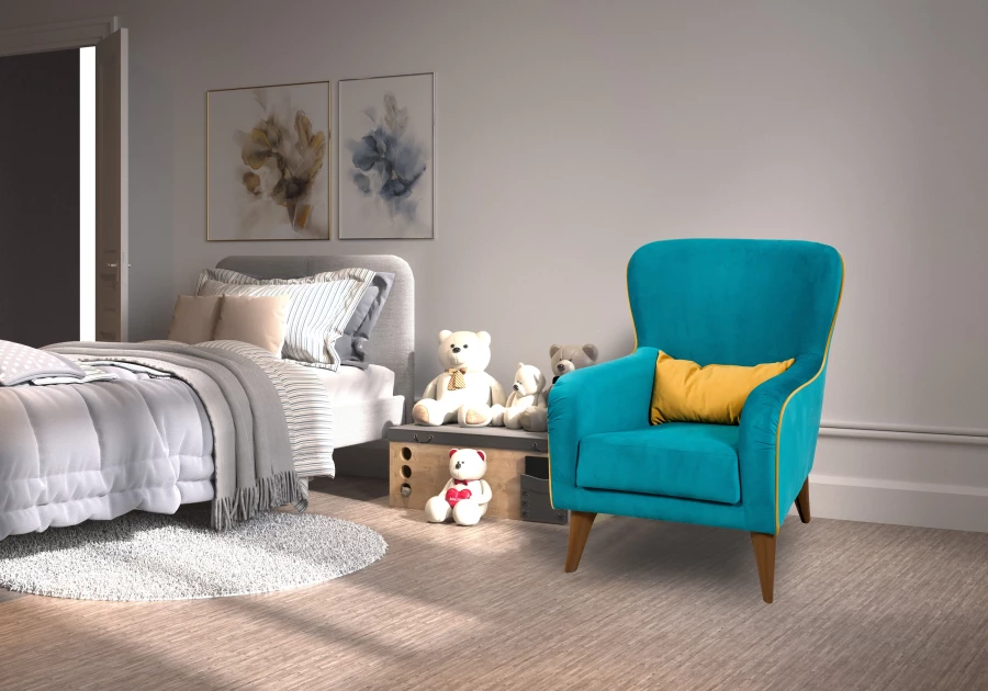 Кресло мягкое Вояж 7, анатомическое, бирюзовый, 72х94х94 см (изображение №8)