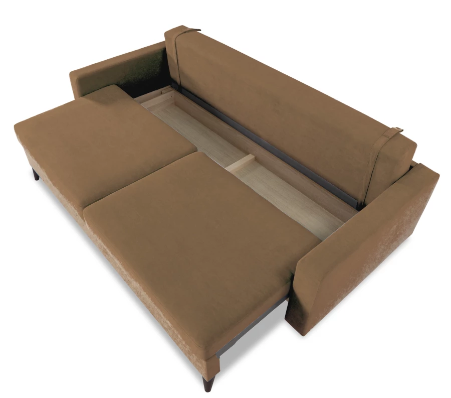 Диван-кровать Фидель, бежево-коричневый, 231х103х98 см (изображение №7)