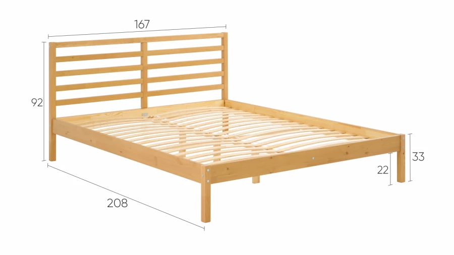 Кровать - аналог IKEA IDANAS/IDANÄS/ТИРАНА/ИКЕА 160х200 см, светло-коричневый (изображение №5)