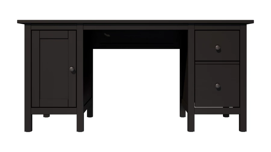 Стол письменный - аналог IKEA HEMNES / ХЕМНЭС/ ХЕМНЕС / КЫМОР / ИКЕА 155х65x74 см, черный (изображение №2)