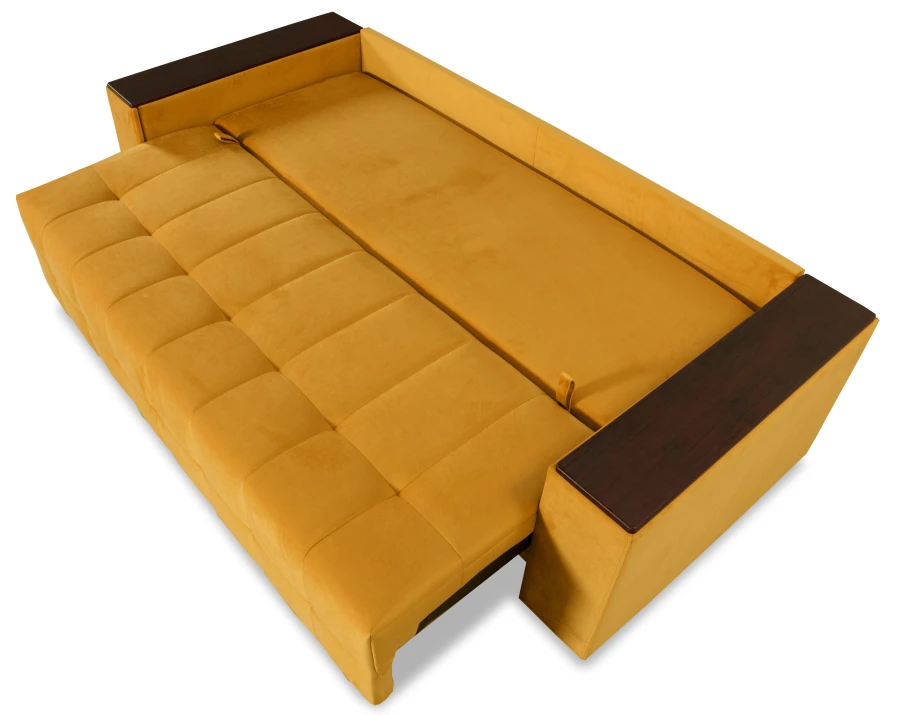 Диван-кровать Элегант, темно-желтый, 253х106х99 см (изображение №5)