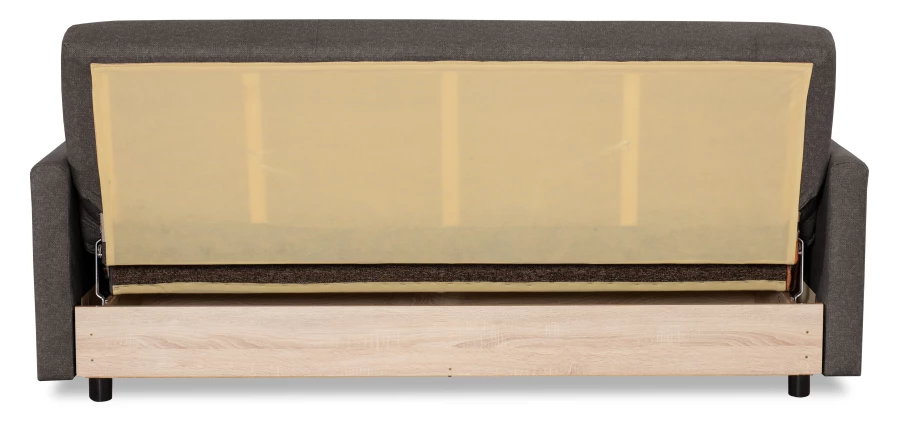 Диван-кровать Квин, раскладной, с ящиком для белья, серый велюр, 216х84х85 см (изображение №9)