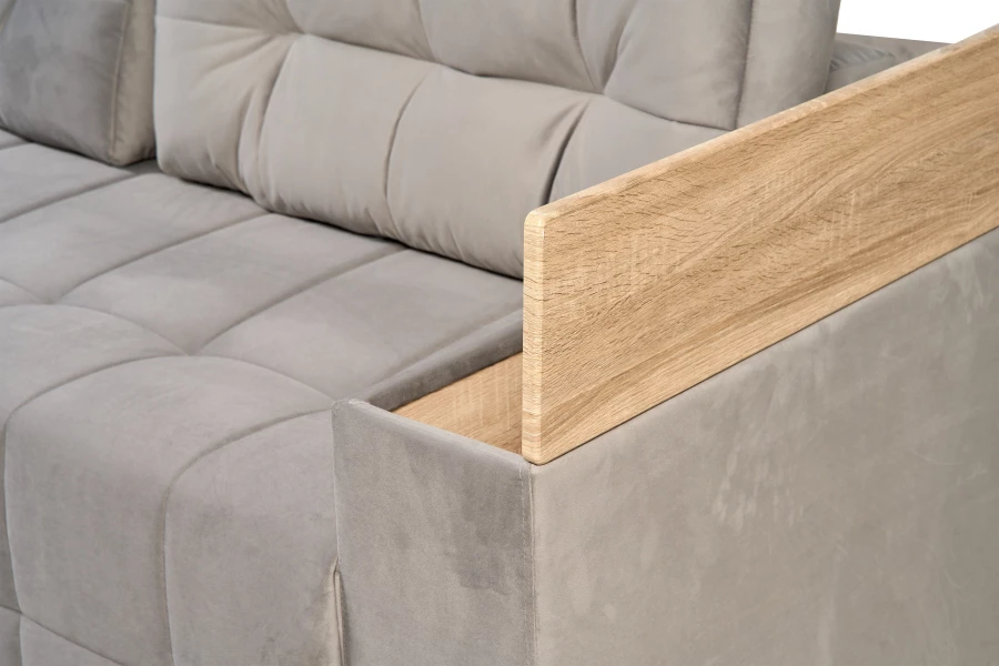 Диван-кровать Элегант 2022, серый 253х106х99 см (изображение №8)