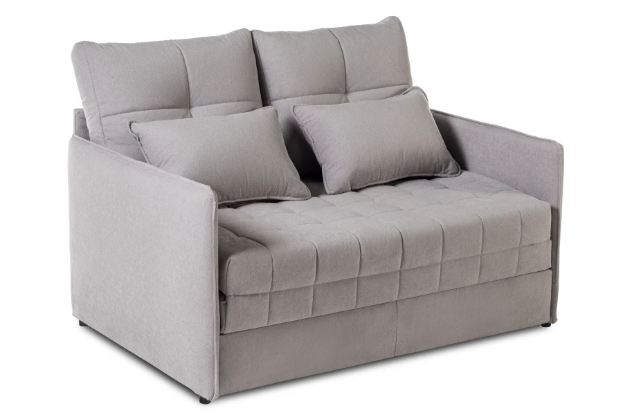 Диван-кровать Панда, велюровый, раскладной, светло-серый, 145х101х100 см (изображение №4)