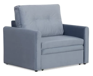 Прямой диван-кровать Юнат 2, раскладной, серо-голубой, 106х87х94 см