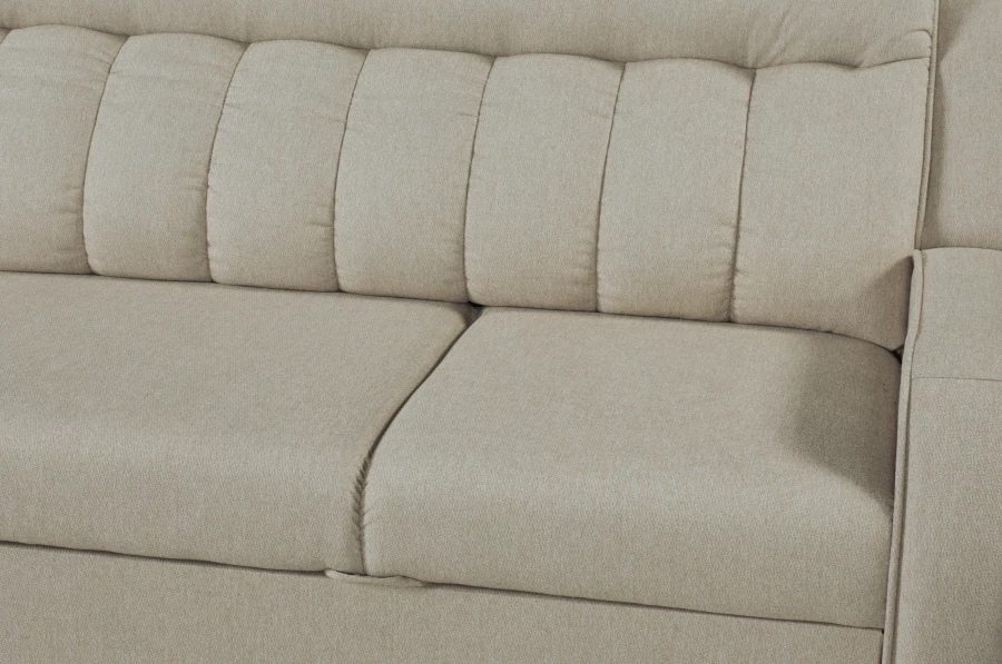 Прямой диван-кровать Блистер, раскладной,  светло-песочный, 231х96х96 см (изображение №4)