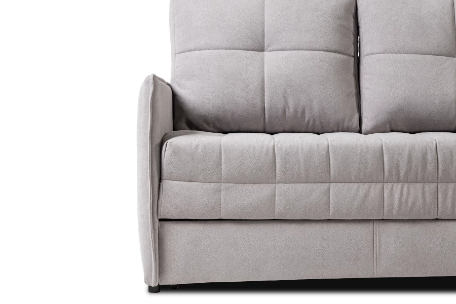 Диван-кровать Панда, велюровый, раскладной, светло-серый, 215х92х100 см (изображение №3)